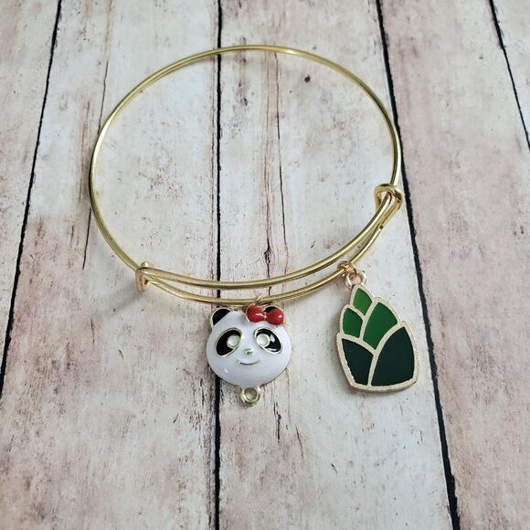 Gold Panda Bracelet, Zoologist Gift - Picture 4 of 11